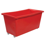 Red, heavy-duty food grade tapered truck